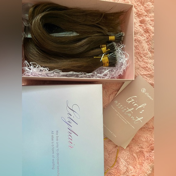 Lilyhair 16in 100% virgin hair nano-ring extensions